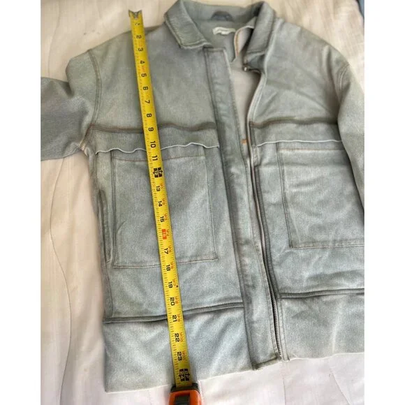 Hemsmith Jean Jacket Men’s Small Utility Zip Front Oversized Workwear Style Pock - Picture 4 of 13